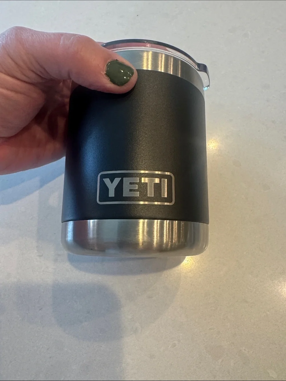 Yeti Black and Silver FIBA Insulated Cooler low ball mag slider
